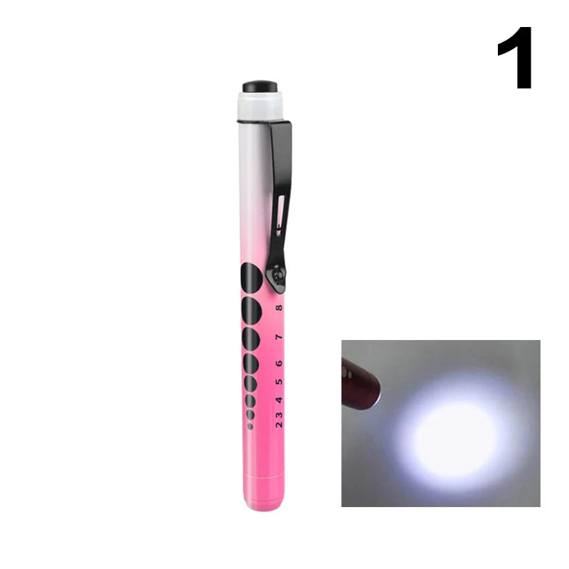 Medical Pen Light Portable Pocket LED Penlight Torch Otoscope Qme 1 Pink