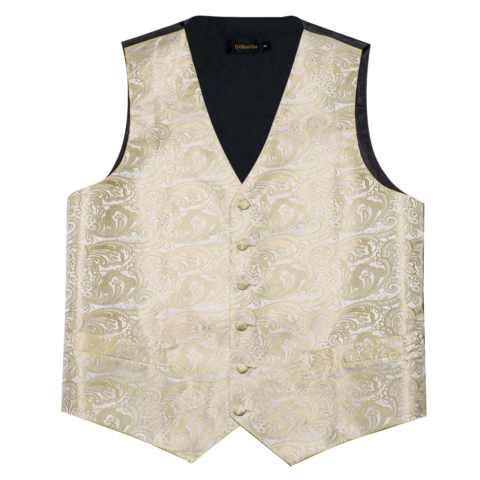 Men's Suit Vest Bowtie Formal Waistcoat Necktie Pocket Square Perfect Qme