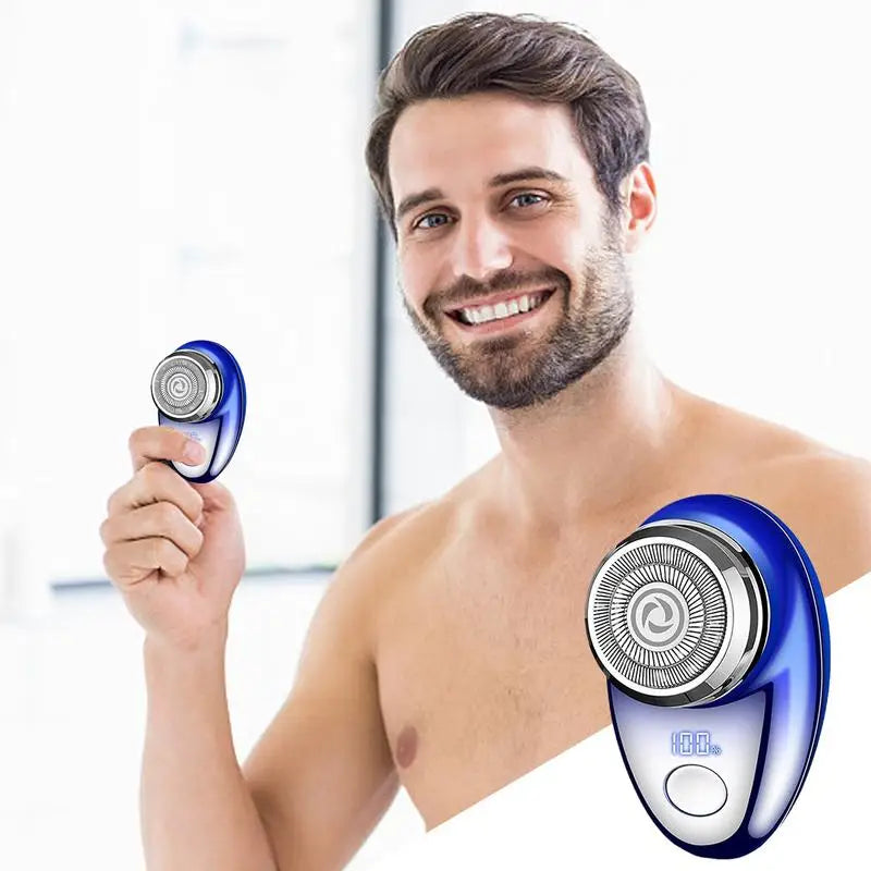 Mens Face Shaver USB Rechargeable Trimmer Waterproof Cordless Rotary Qme