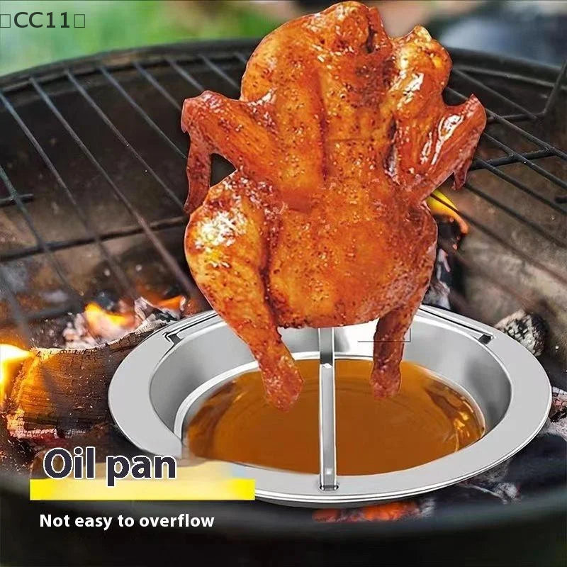 CC11Stainless Steel Chicken Roasting Stand Indoor Outdoor Cooking Qme Default Title
