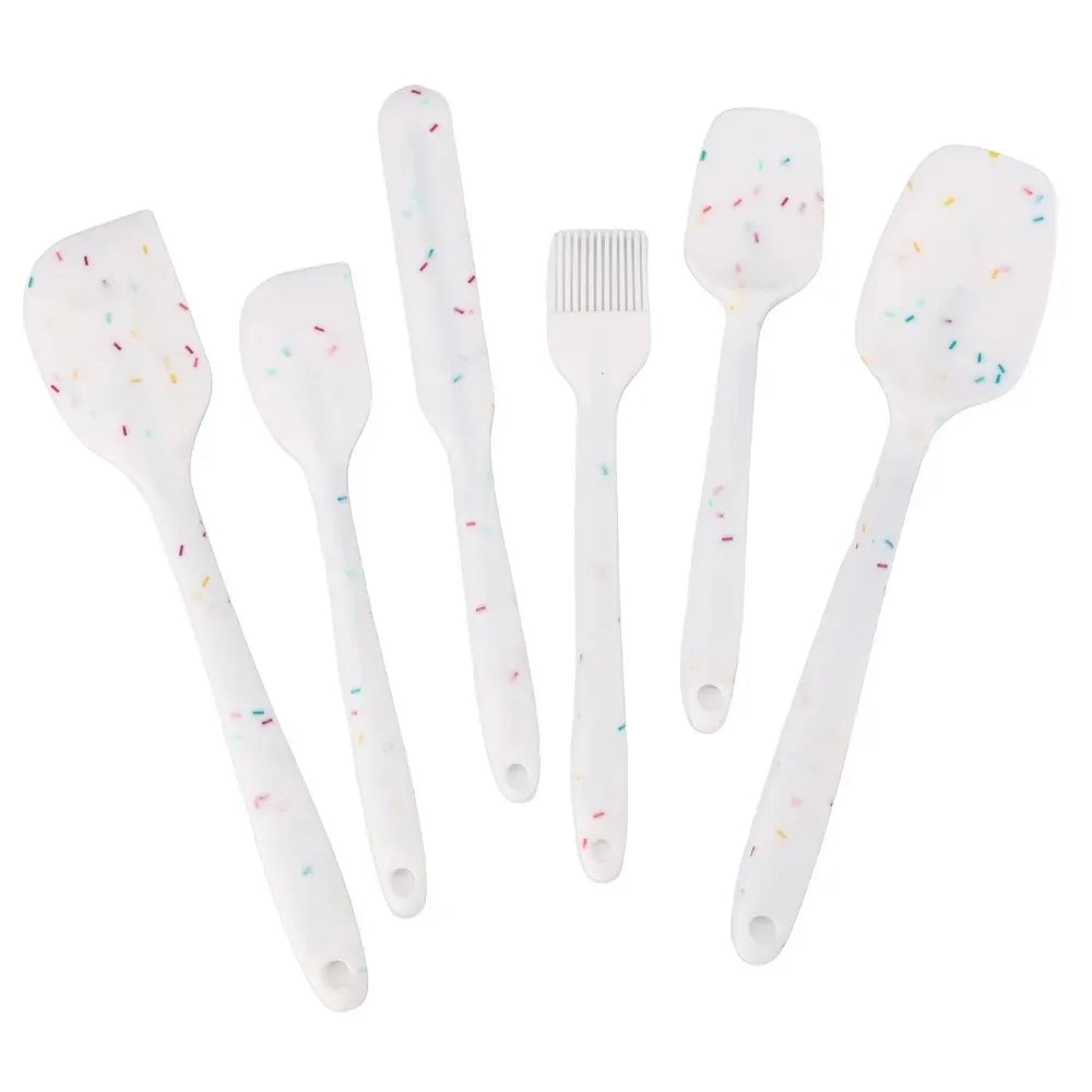 Silicone Spatula Food Grade Heat Resistant Non Stick Baking Cooking Qme