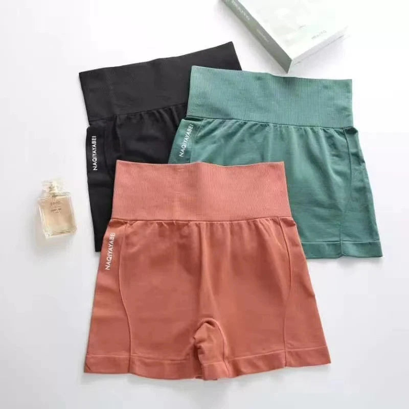 Waist Sports Women's Cycling Jogging Fitness Shorts Seamless Thin Qme