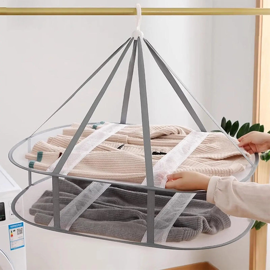 Sweater Drying Rack Flat Foldable Clothes Drying Rack Mesh Large Dry Hanger Apartment Must Haves for Clothing Socks Underwear Qme