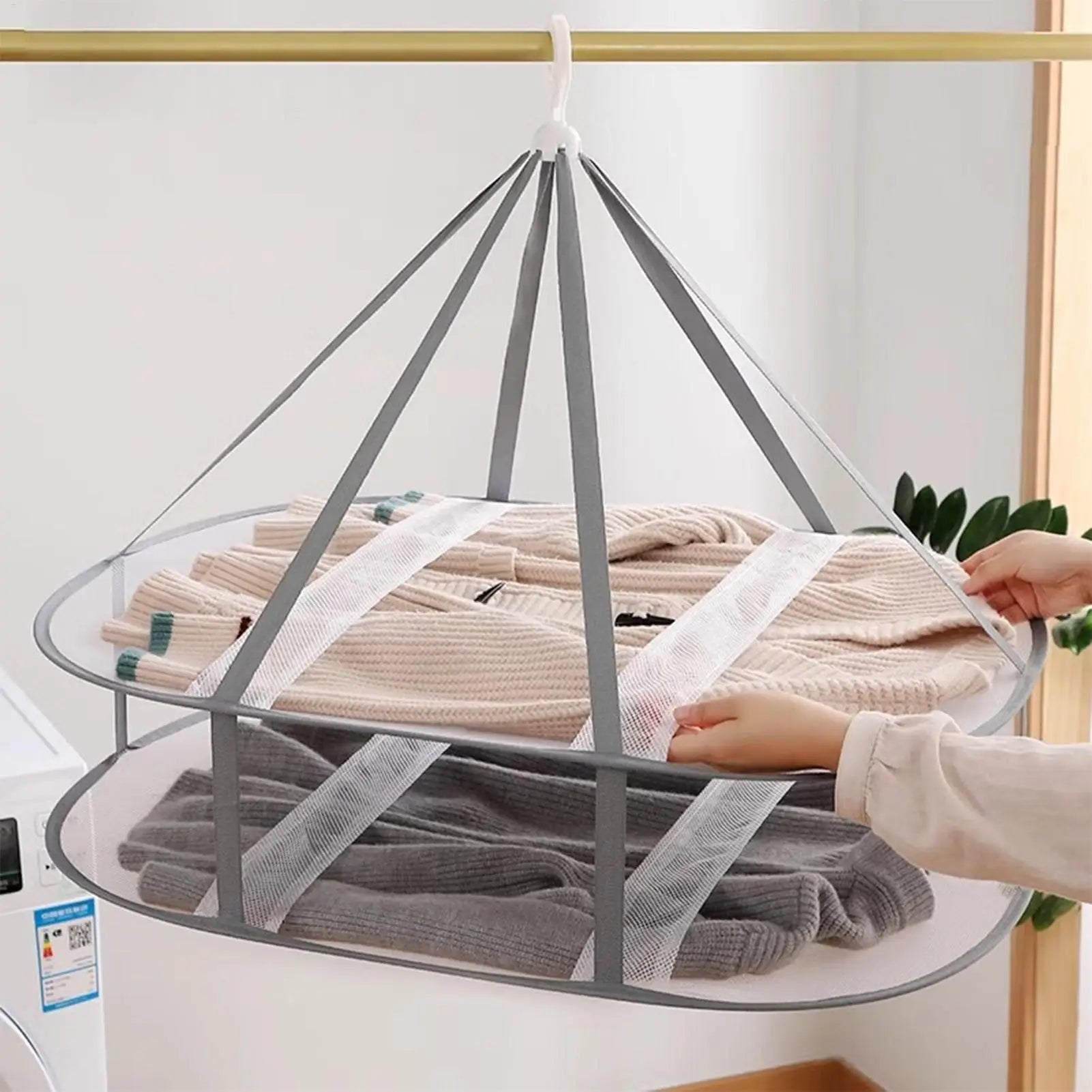 Sweater Drying Rack Flat Foldable Clothes Drying Rack Mesh Large Dry Hanger Apartment Must Haves for Clothing Socks Underwear Qme