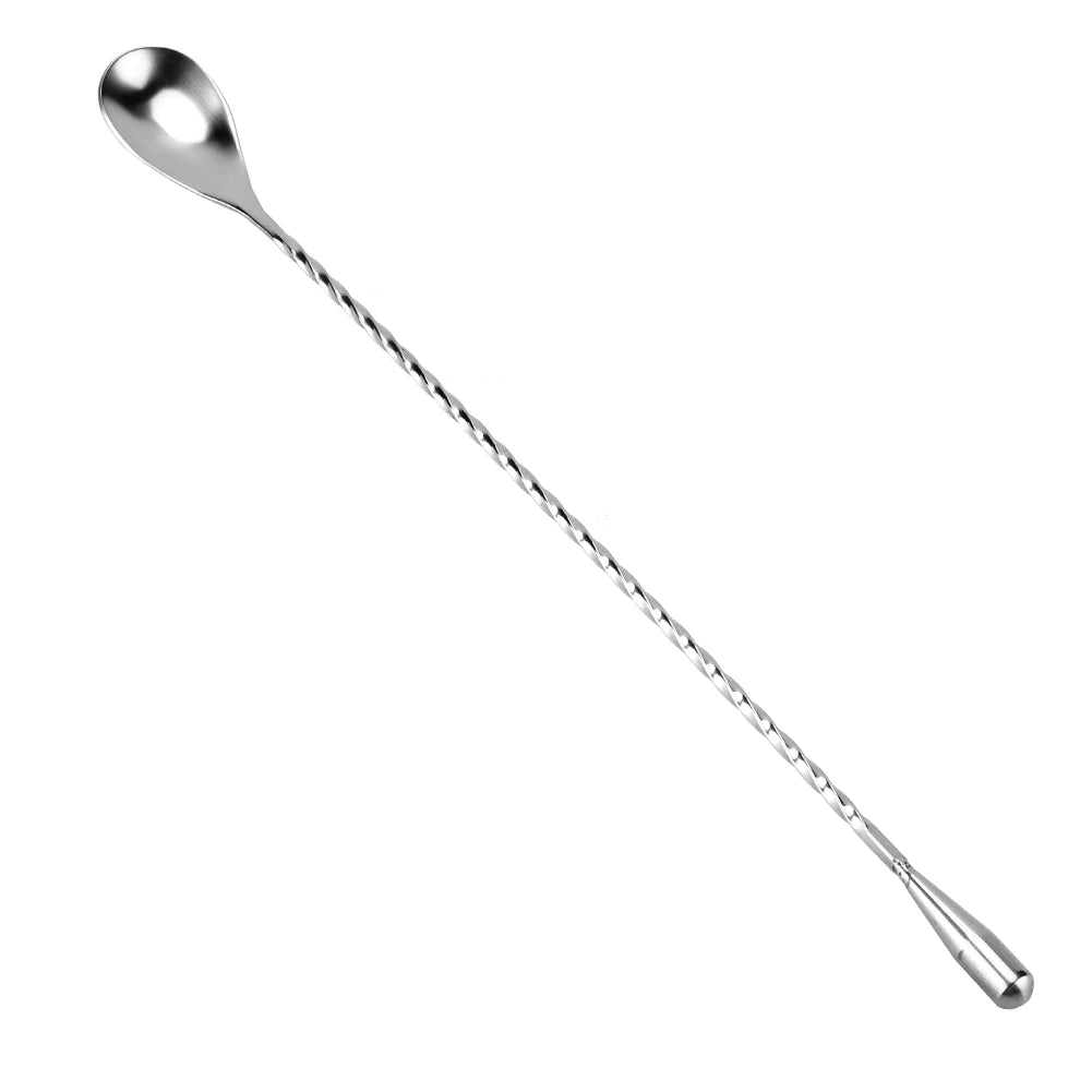 Stainless Steel Bar Spoon Long Handle Cocktail Mixing Spoon Twisted Drink Stirrer Tool for Wine Coffee Tea Beverage Mixing Qme Default Title