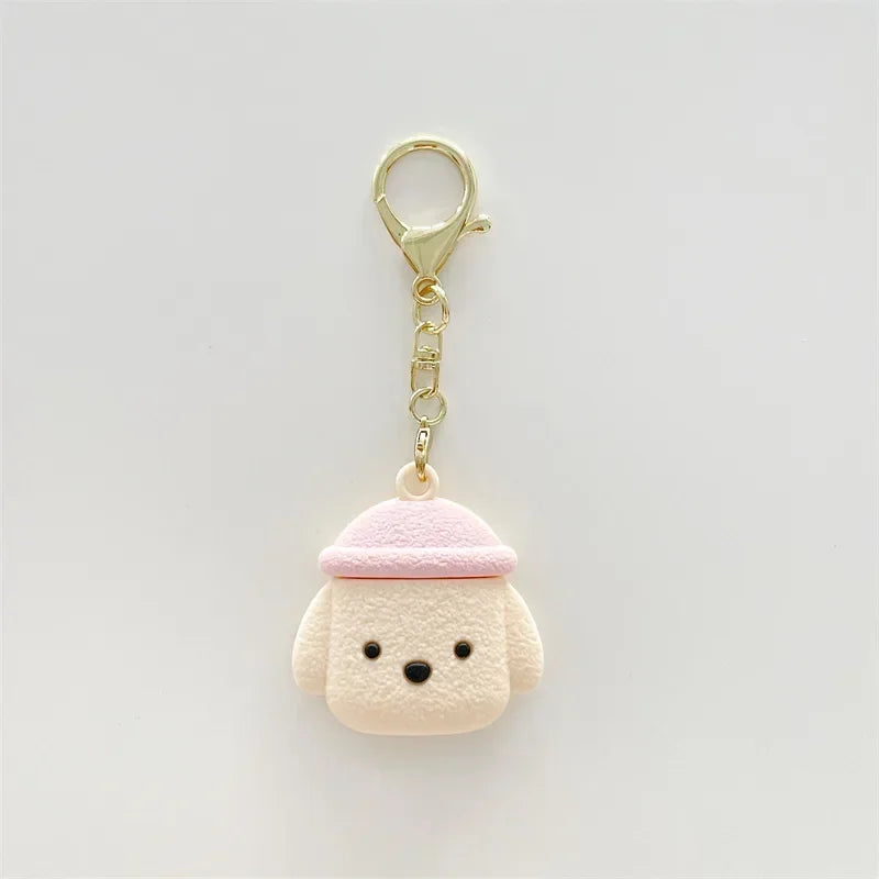 Cartoon Silicone Soft Protective For AirTag Case Locator Tracker Keychain Cover Funny Dog Bear Shape Kawaii Key Ring Qme WP