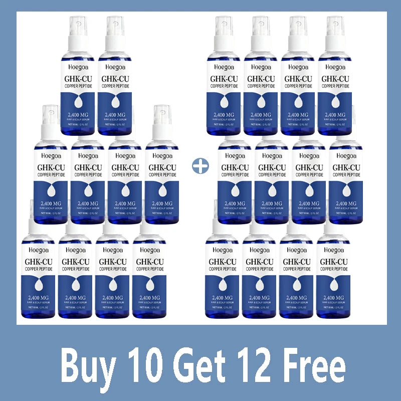 Ghk-Cu Copper Peptide for Hair Growth Scalp Serum Moisturizer Spray Fast-Absorbing Softness Shine Advanced Regrowth Treatment Qme Buy 10 Get 12 Free