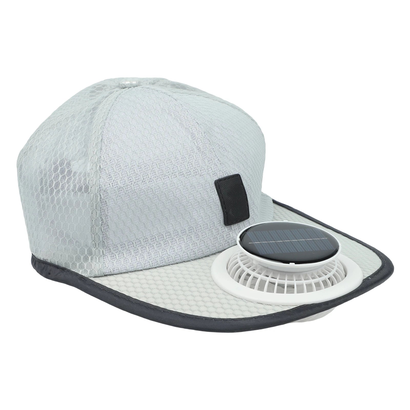 For Outdoor Sports Uv Protection Cap Solar Fan Hat For Sunny Days Comfortable Sun Protection Hat Adjustable Sunhat Qme light gray