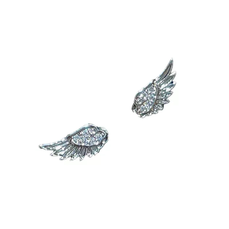 Vintage Couples Creative Angel Wings Stud Earrings Women Punk Studs Birthday Jewelry Gift Qme