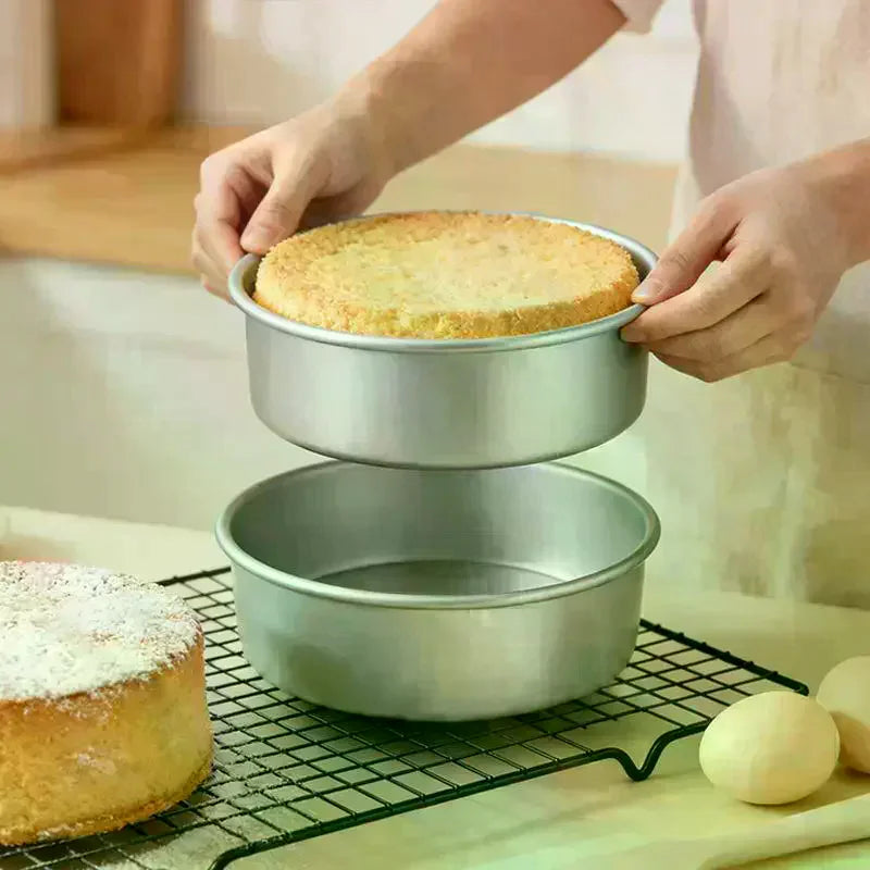 4/6/8/10in Anodized Aluminum Alloy Round Cake Pans Removable Bottom Leakproof Non Stick Perfect For Home Baking Chiffon Cakes Qme