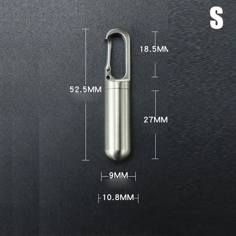 Waterproof Aluminum Alloy Pill Case Medicine Tablet Dispenser Qme S