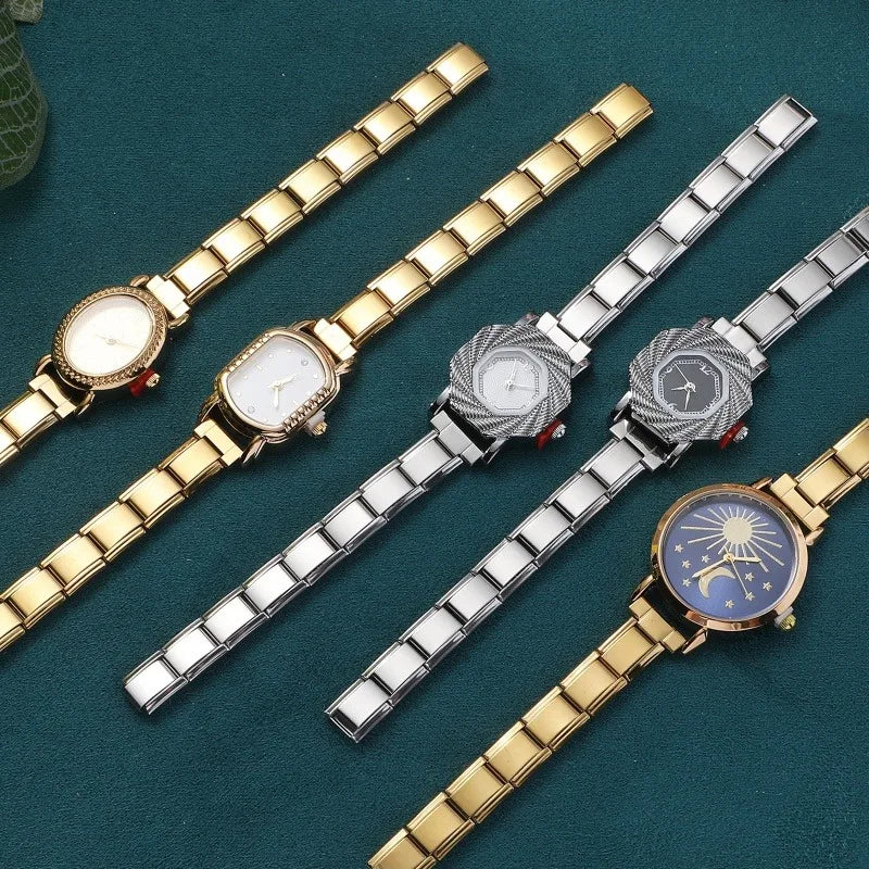High Qulity Watch for Women Luxury Gift Girl Wristwatches Ladies Bracelet Wristwatches Stainless Steel Strap Small Dial Watch Qme