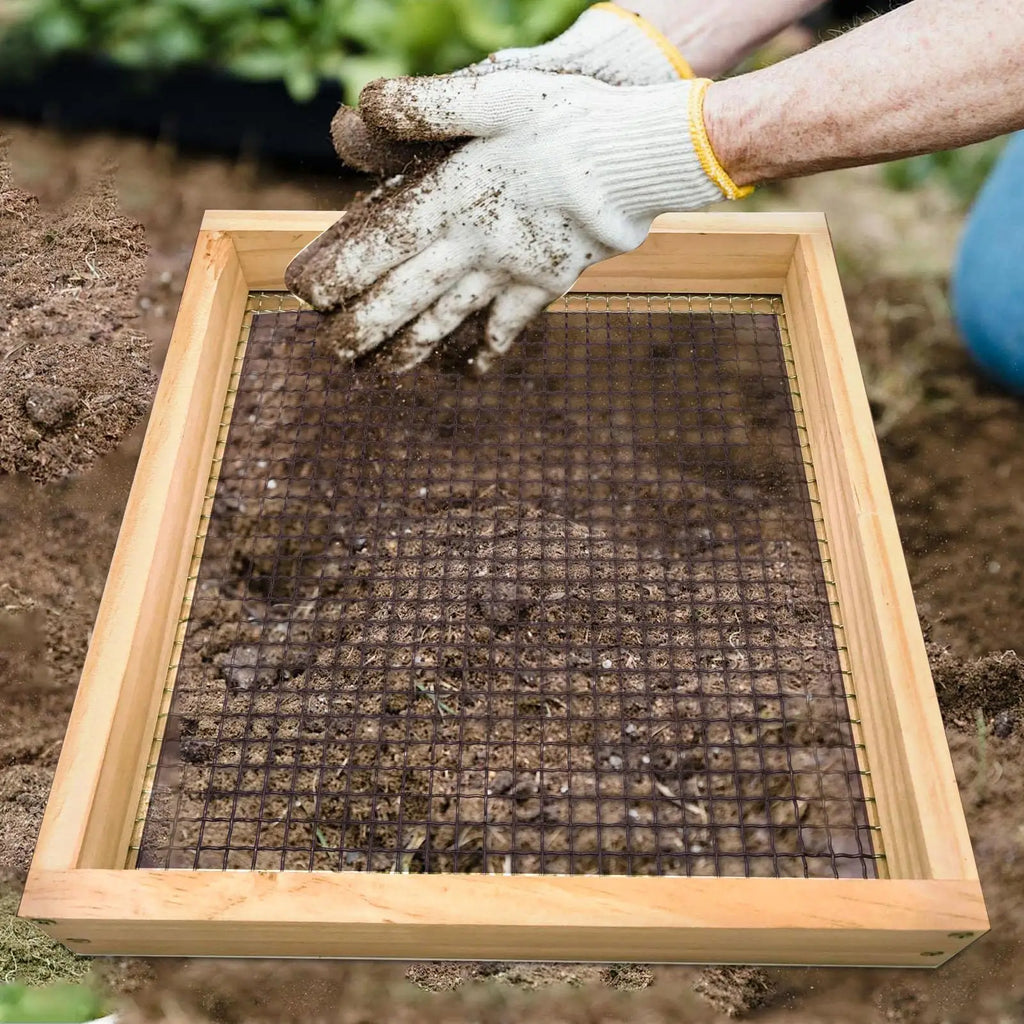 Dirt Sifter for Gardening Gravel Sifting Hand Soil Leaf Sifter for Gardeners Growers Composters Homesteaders Enthusiasts Farmers Qme Default Title