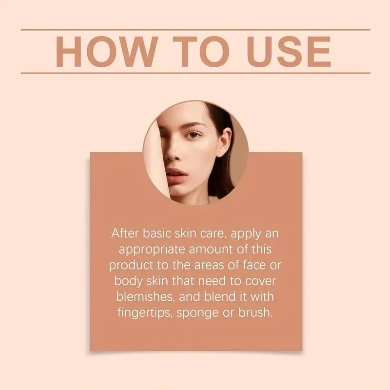 Long Term Waterproof Foundation Make-up Stick Full Coverage Concealer Qme