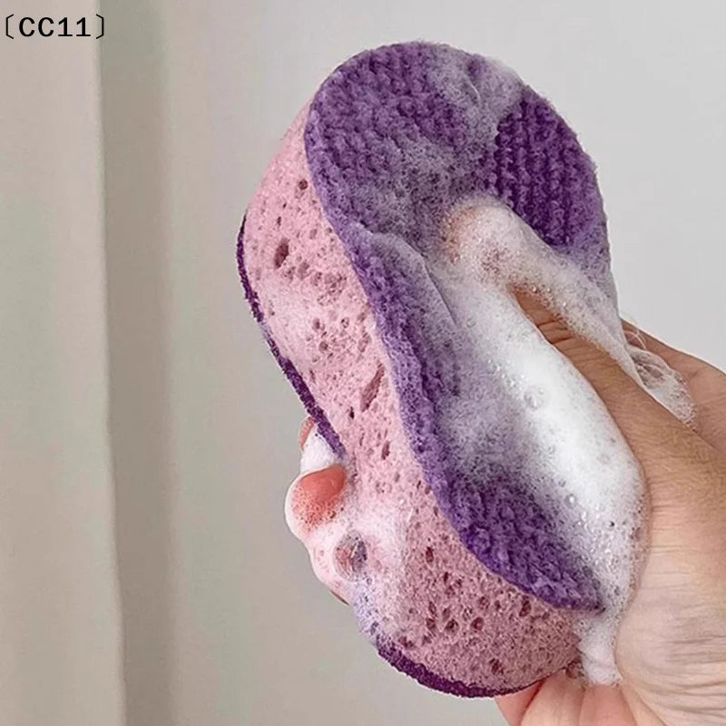 Thickened High-density Colorful Sponge Scrubber Double-sided Qme