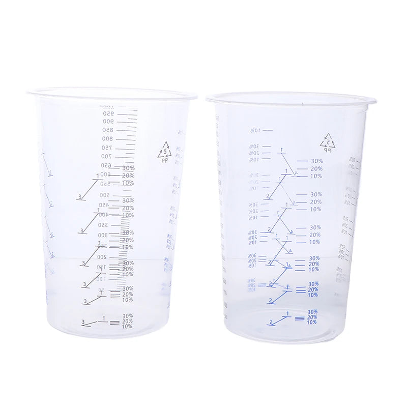 Accurate Mixing Paints Liquids Paint Calibrated Cup Plastic Cups Pots Qme