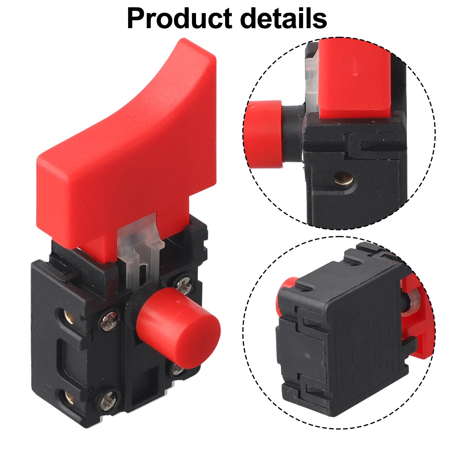 1 * Trigger Button Switch For 125 Type Angle Grinder Switch Anti-lock Electric Switch Power Tool For Power Controlling Qme