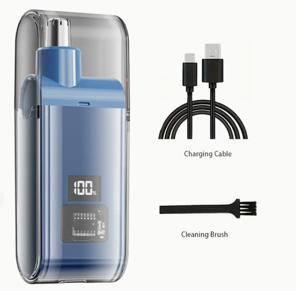 Nose Hair Trimmer Clipper for Men USB Rechargeable Professional Painless Portable Electric Eyebrow Ear Nose Hair Clipper Machine Qme Blue