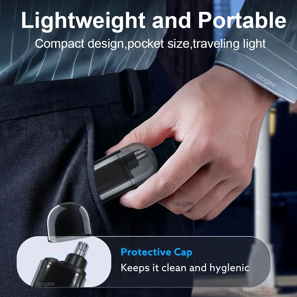 Nose Hair Trimmer Clipper for Men USB Rechargeable Professional Painless Portable Electric Eyebrow Ear Nose Hair Clipper Machine Qme