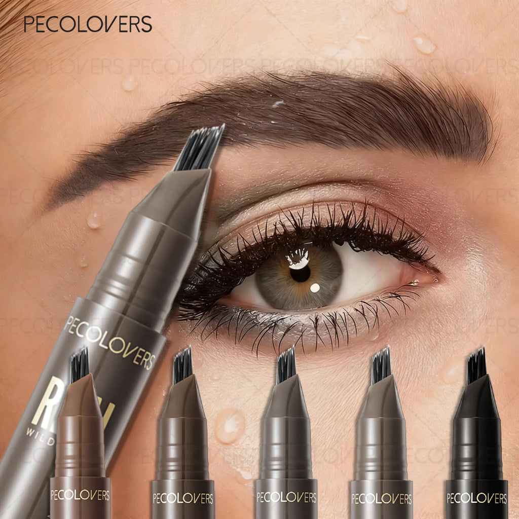 Fluffy Quick-dry Liquid Eyebrow Pen Natural Wild Look Brows Precise Qme