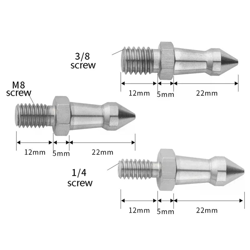 Tripod Spike 1 4 3 8 M8 Inch Camera Monopod Feet Screw Fixed Shooting Qme