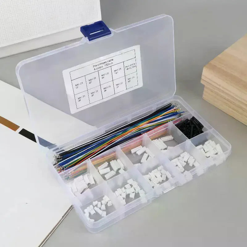 1.25mm Pitch Connectors Socket And Plug With Pre-Crimped Cables Kit 15cm Wire Qme