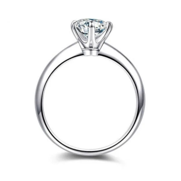 Couple gift fine 925 Sterling Silver moissanite Rings for women crystal adjustable size Fashion party engagement wedding Jewelry Qme