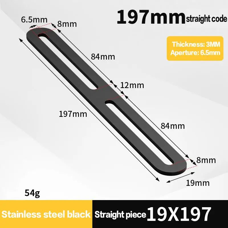 Stainless Steel Straight Angle Bracket Black Silver Thickened 180 Qme A4