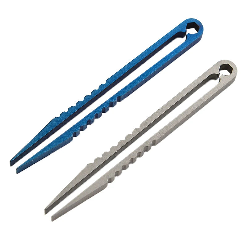 Tweezers Pick Up Clamping Titanium TC4 Clip EDC Multipurpose Gadget Qme