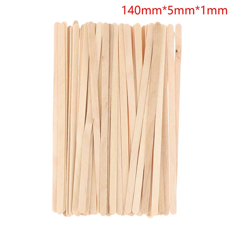 Disposable Wooden Coffee Stirrers Natural Wood Beverage Stir Sticks Qme 140mm