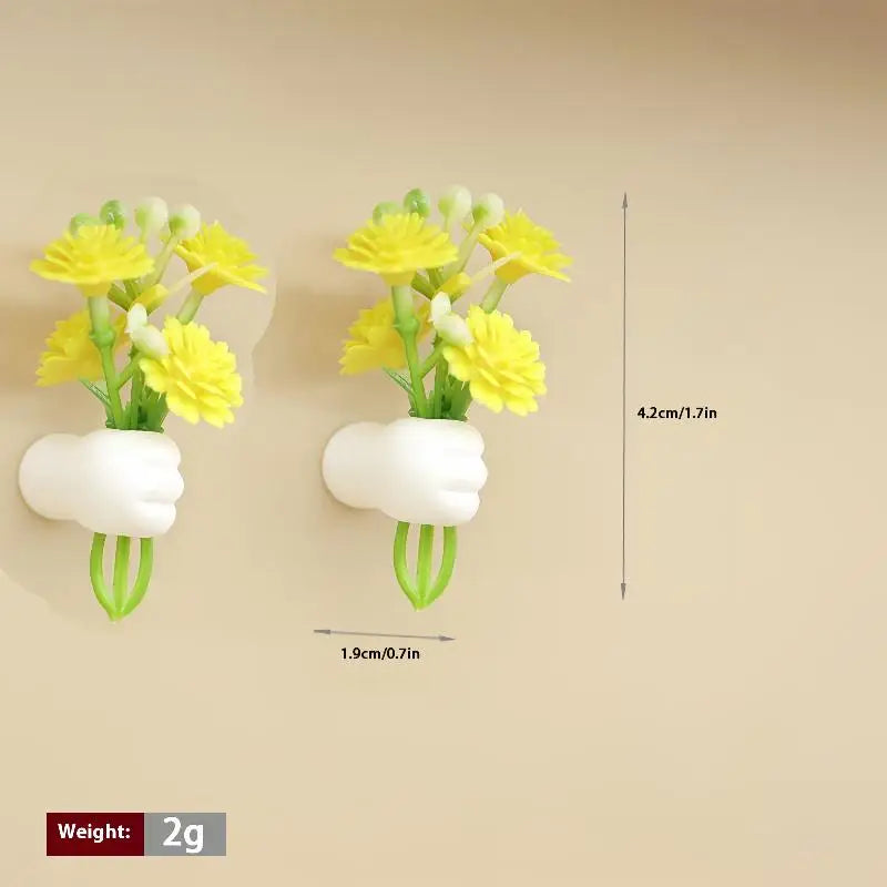 1 12 Dollhouse Miniature Handheld Flower Model Wall Hanging Qme Yellow