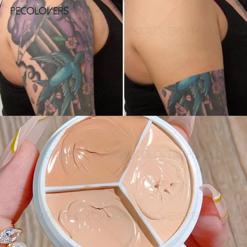 Three-color Facial Concealer Covering Blemishes Spots Waterproof Qme