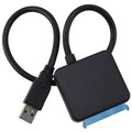 USB 3.0 To SATA 7PIN+15PIN Easy Drive Cable 2.5" 3.5" SSD HDD Hard Drive 10TB 5Gbps Support Expansion Line Expanding Connector Qme black