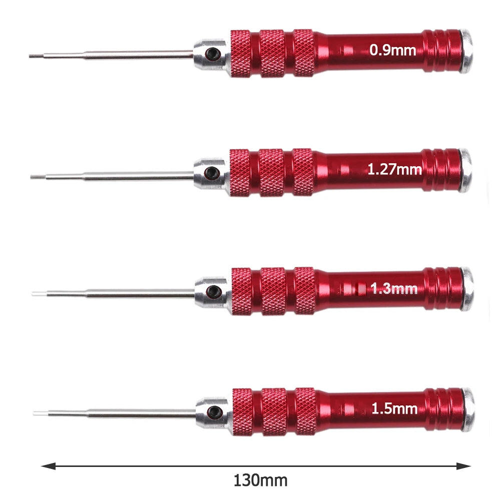 HSS Red Handle Hex Screwdriver Tool Set for RC Helicopter Repair Tools Qme