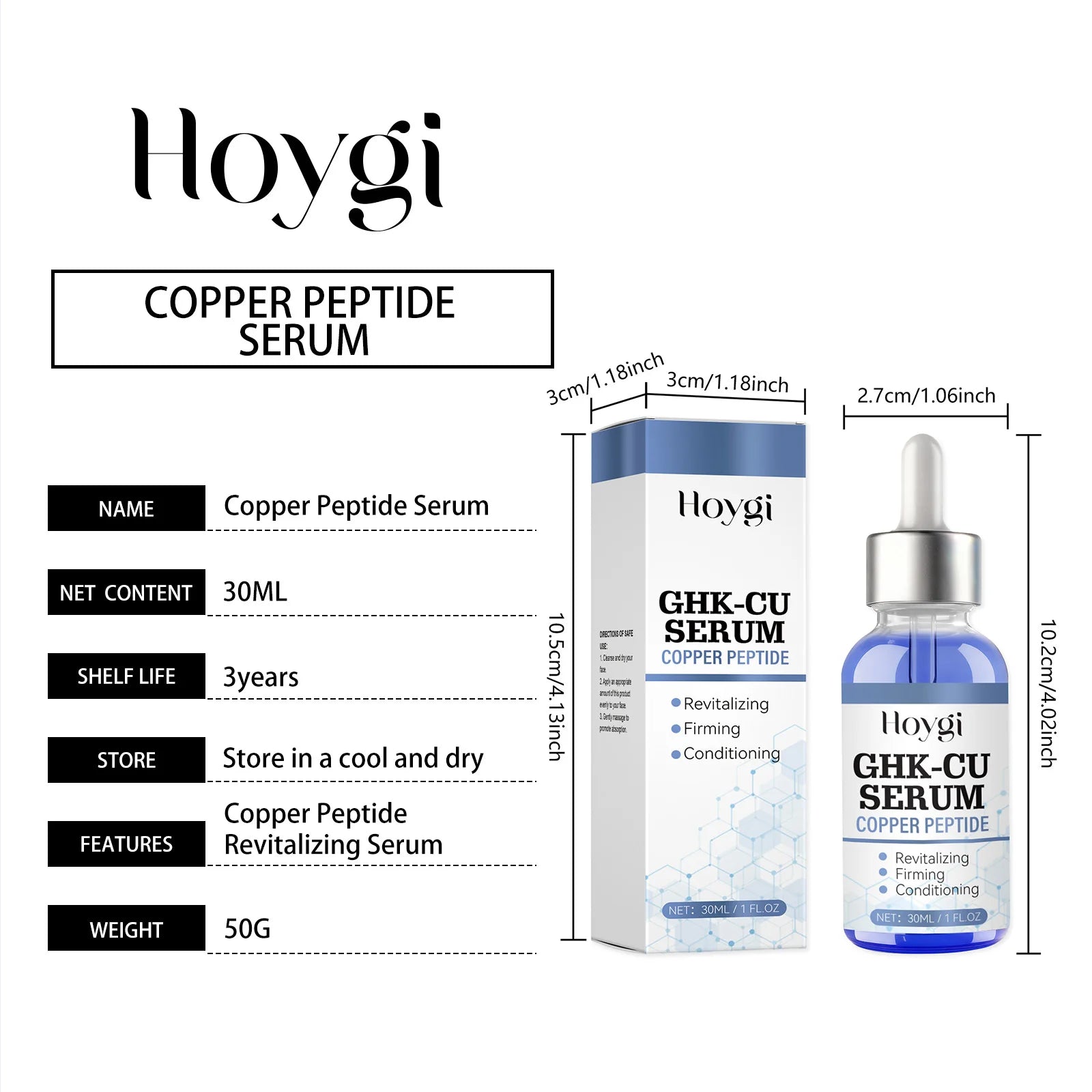 Copper Peptide Face Cream & Serum Set Firming Hydrating Skincare Smoothing Tightening Facial Skin Softens Skin Textur Qme Face Serum