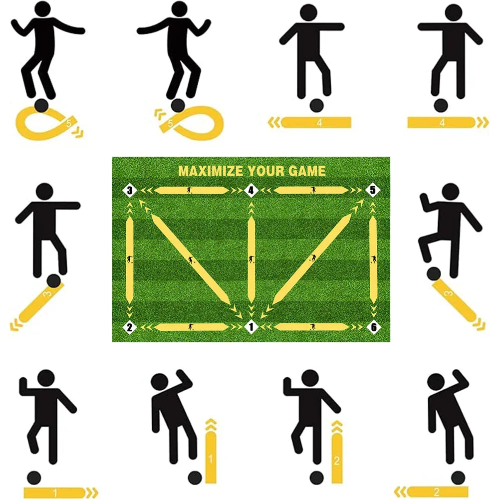 Football Training Mat Rug Dribbling Futbol Voetbal Mats Carpet Kids Qme
