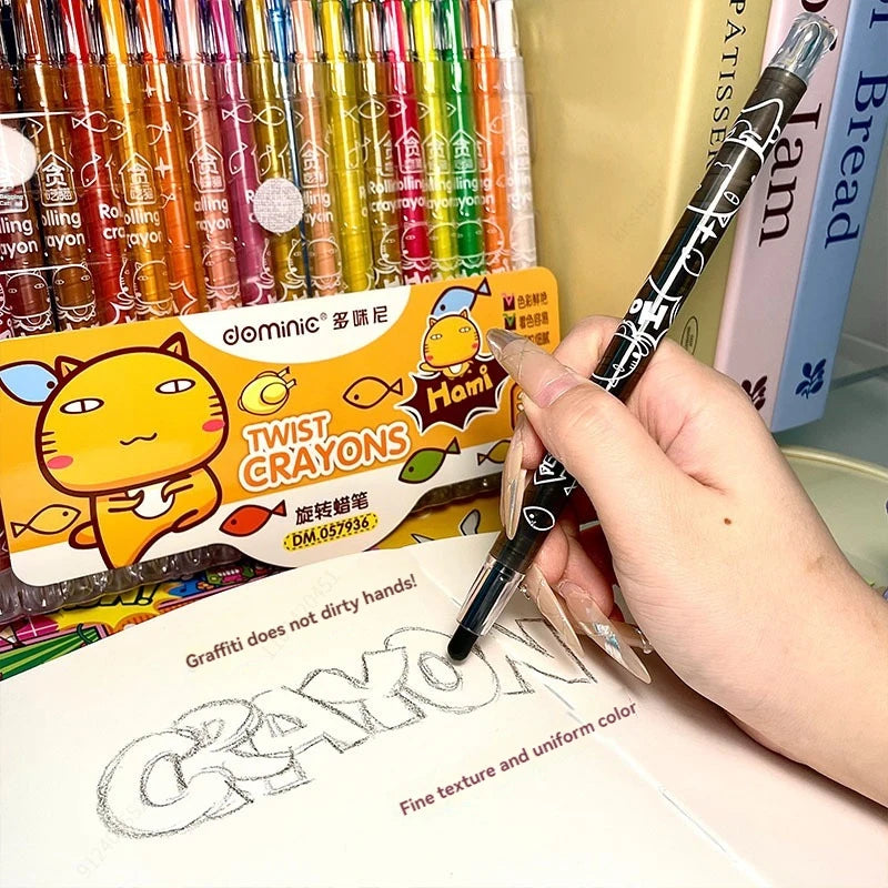 12-36 Colors Non Toxic Crayons,for Kids Crayons for Toddlers, Kids Arts & Crafts Supplies, Coloring Books, Drawing, Doodling Qme