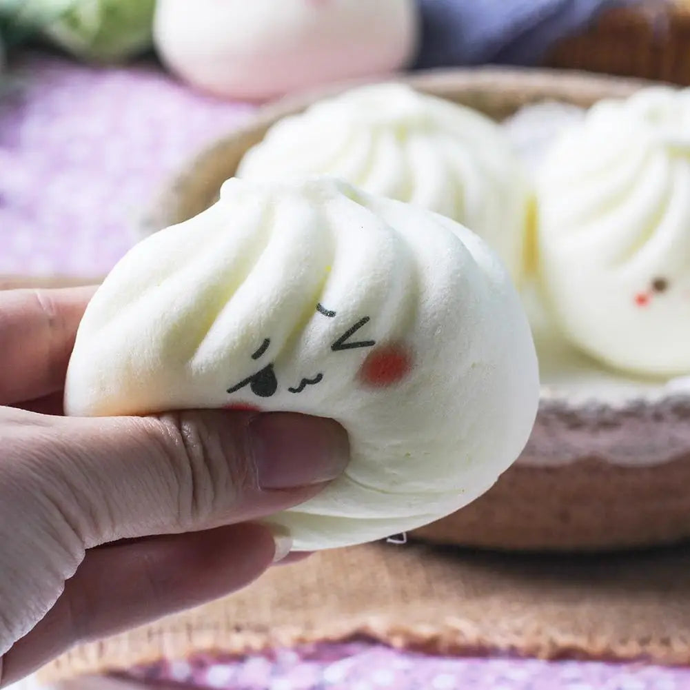 Realistic Food Sensory Toy Relief Steamed Bun Squishy Slow Rebound Qme