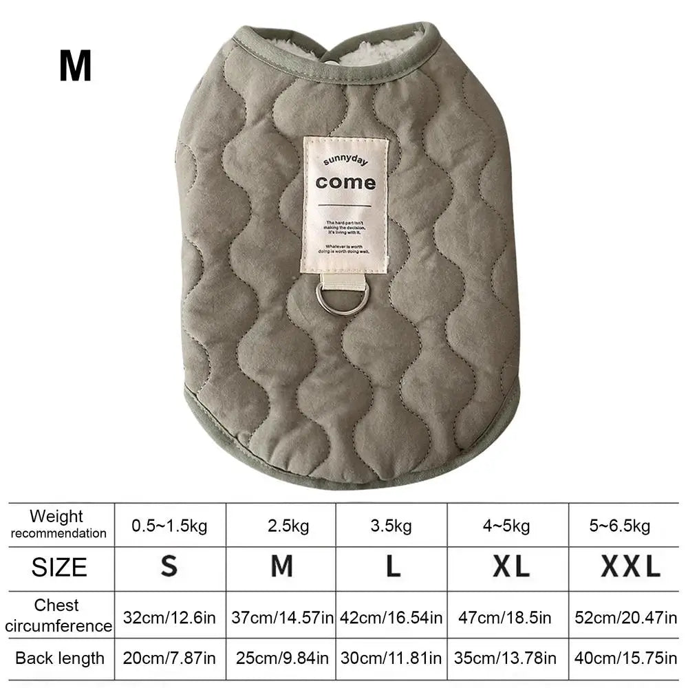 Small Dog Winter Jacket Warm Dog Jacket with Built in Harness Hole Cold Weather Pet Apparel Cozy Snow Vest for Small Dogs Cats Qme ArmyGreen M
