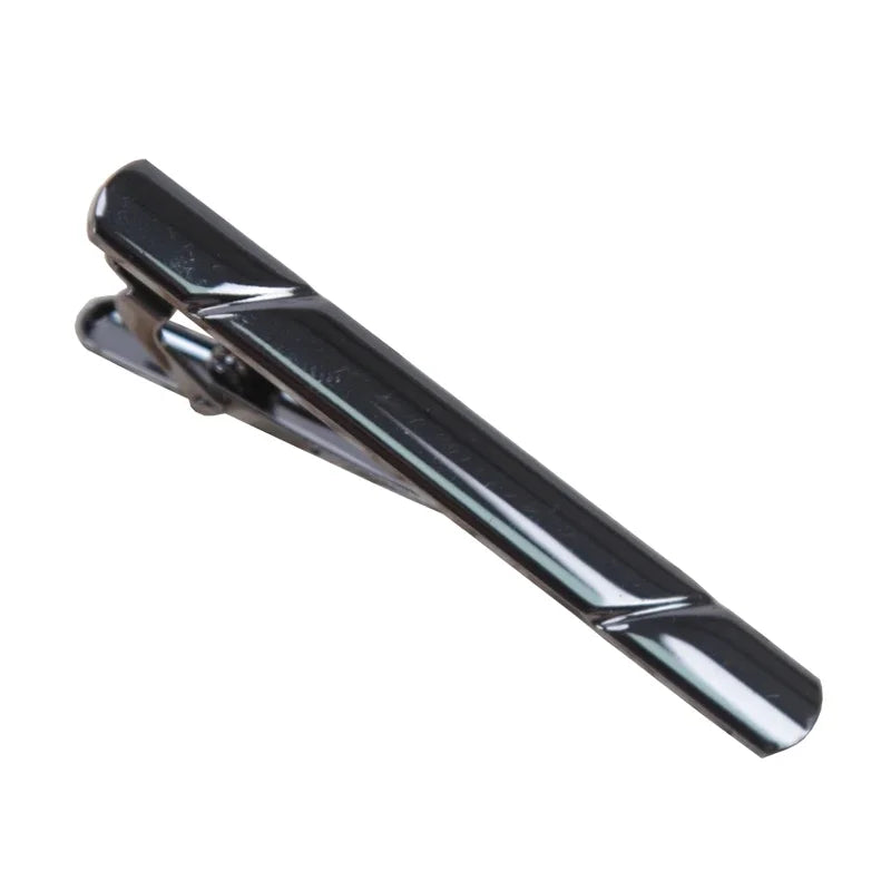 Men Luxury Design Tie Clip Wedding Necktie Metal Copper Clasp Qme Black Gun Plated China Mainland