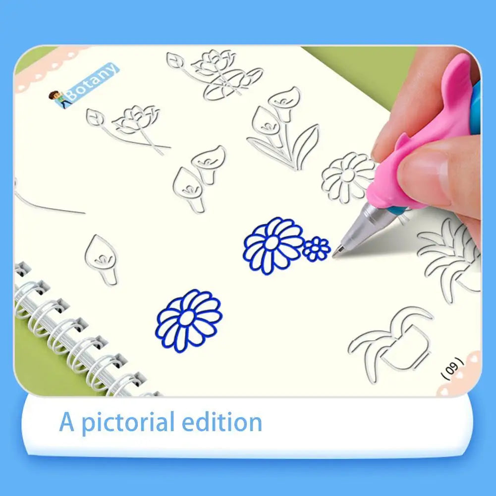 Sank Magic Practice Copybook Pen Preschools Kids Calligraphy Children Wiping English Free Book Reusable Writing Verison Qme