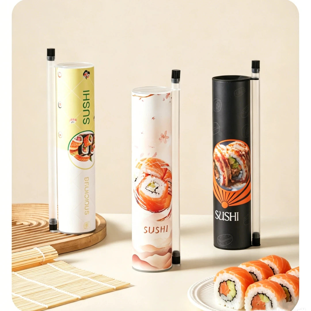 Food Grade Sushi Mold Cone Push Up Paper Bucket Package Box Round Qme