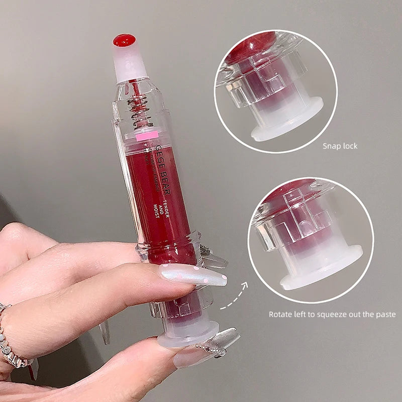 Gege Bear Lip Essence Gloss Autumn Winter Mirrored Hydrating Serum Qme