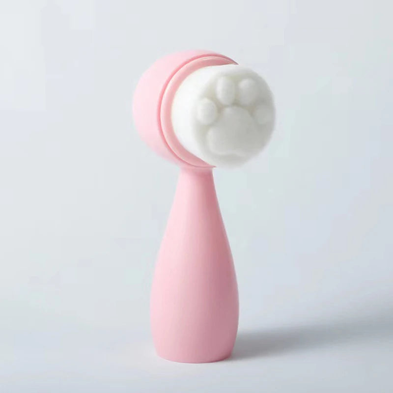 Silica Gel Facial Brush Double-sided Cleansing Exfoliating Tool Pores Qme Pink