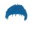 Colorful TPR Soft Rubber Long Hair Headband Famous Party Performance Hair Accessories Parent-child Interactive Game Props Qme Blue
