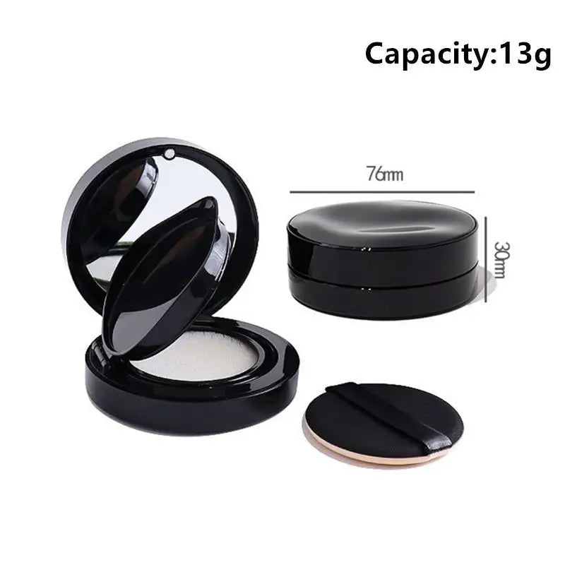 Empty Air Cushion Compact Portable Case Mirror Sponge BB Cream Qme Black