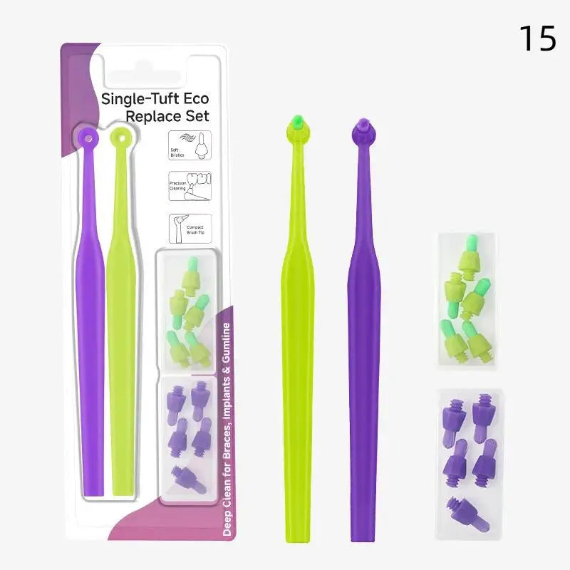 Interdental Brush Single-beam Soft Teeth Replacement Head Cleaning Qme 15