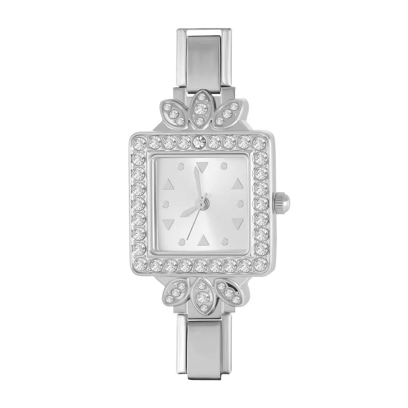 Fashion Italian Elastic Charm DIY Width Stainless Round Watch Women's