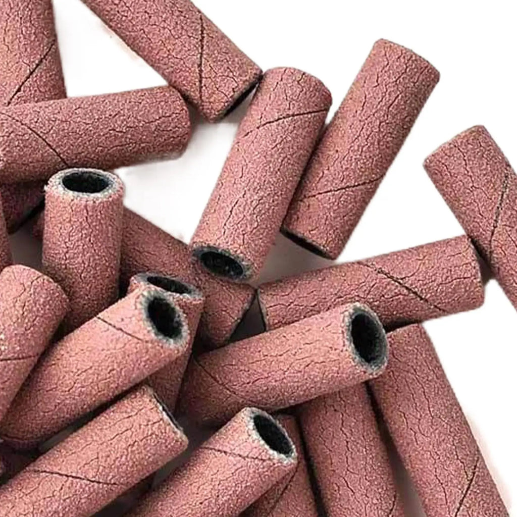 50pcs Nail File Sanding Bands Nail Drill Bits Sanding Bands for Electric Machine File Grinder Sand Band Nails Gel Polish Remove Qme