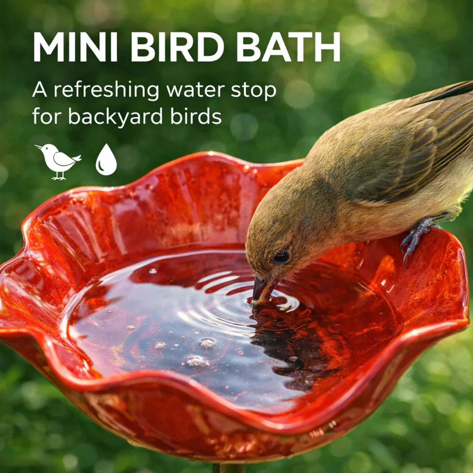 Bee Watering Station Metal Bee Water Feeder Multi-function Butterfly Bath Bowl Standing Bee Feeder For Garden Yard Decor Qme